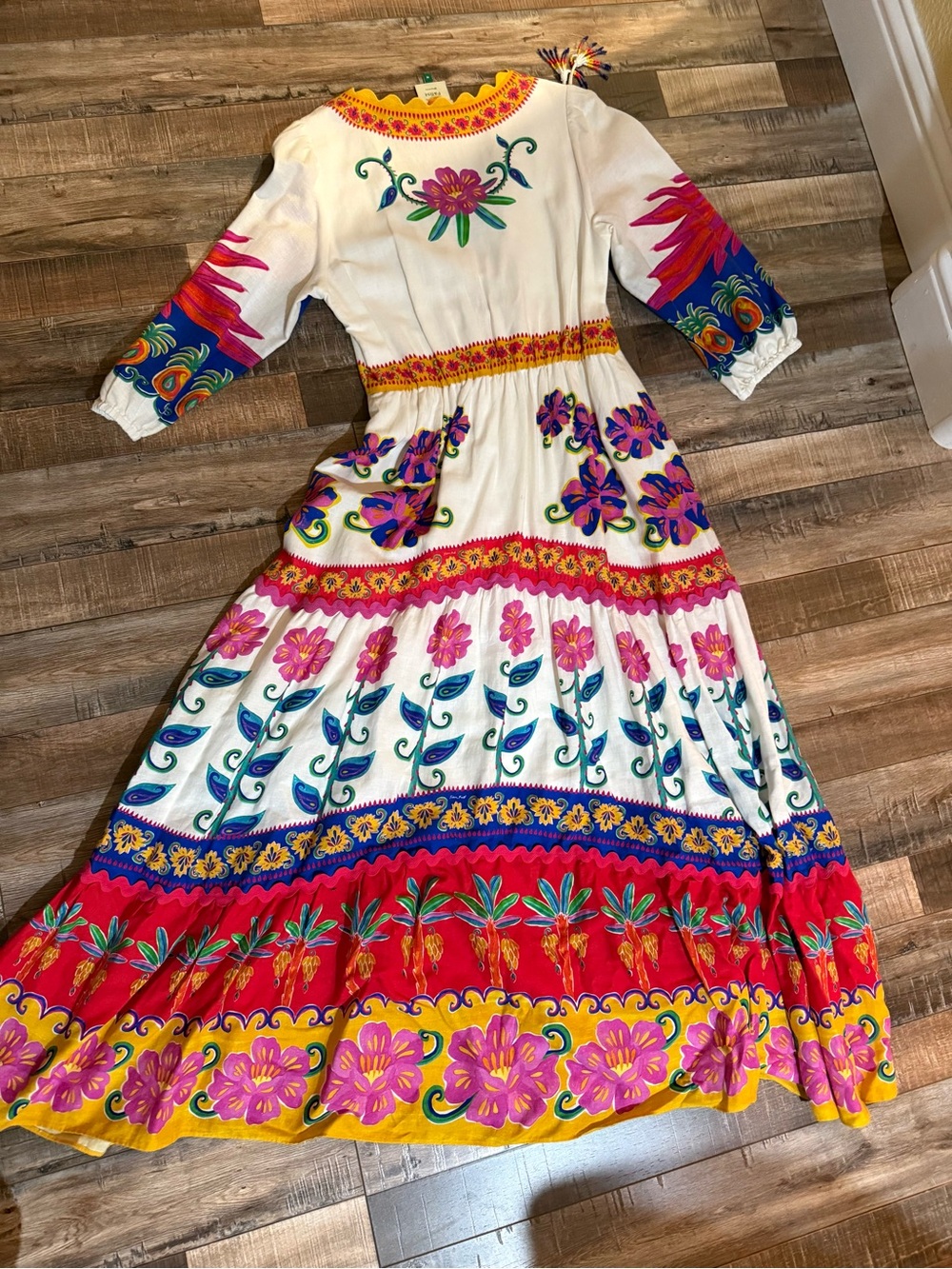 Farm Rio Vivid Garden Maxi Dress size M - Picture 5 of 6